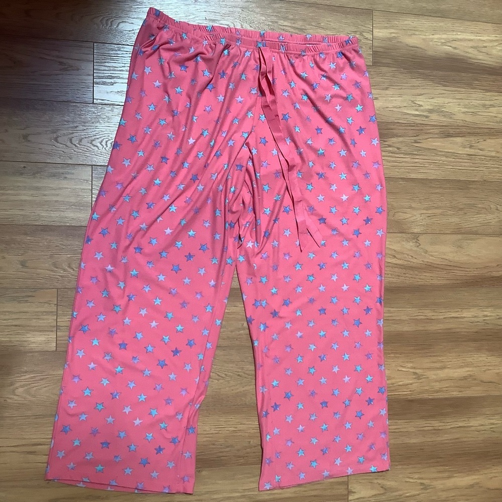 Pink Starry Pajamas Bottoms 3X New